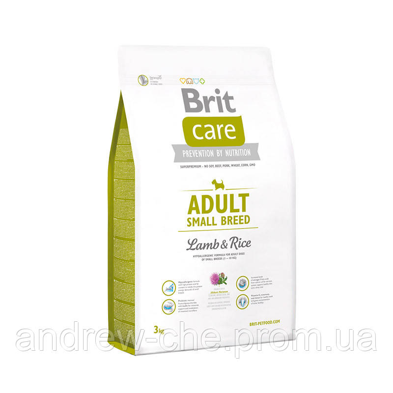 

Корм Brit Care Adult Small Breed Lamb & Rice для мелких пород собак 132706 /9881, 7,5 кг