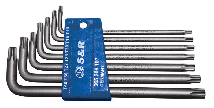 

S&R 365306107 Набор шестигранных ключей TORX S&R из 7 шт (T10-40)