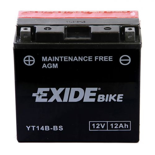 

EXIDE YT14B-BS Мото аккумулятор 12 Aч, 190 A, (+/-), 150x70x145 мм