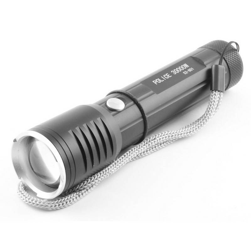 

Тактический фонарик Bailong Police BL S2-801 Cree XML, 100м, Zoom, от аккумулятора 18650, тактические фонари, Черный