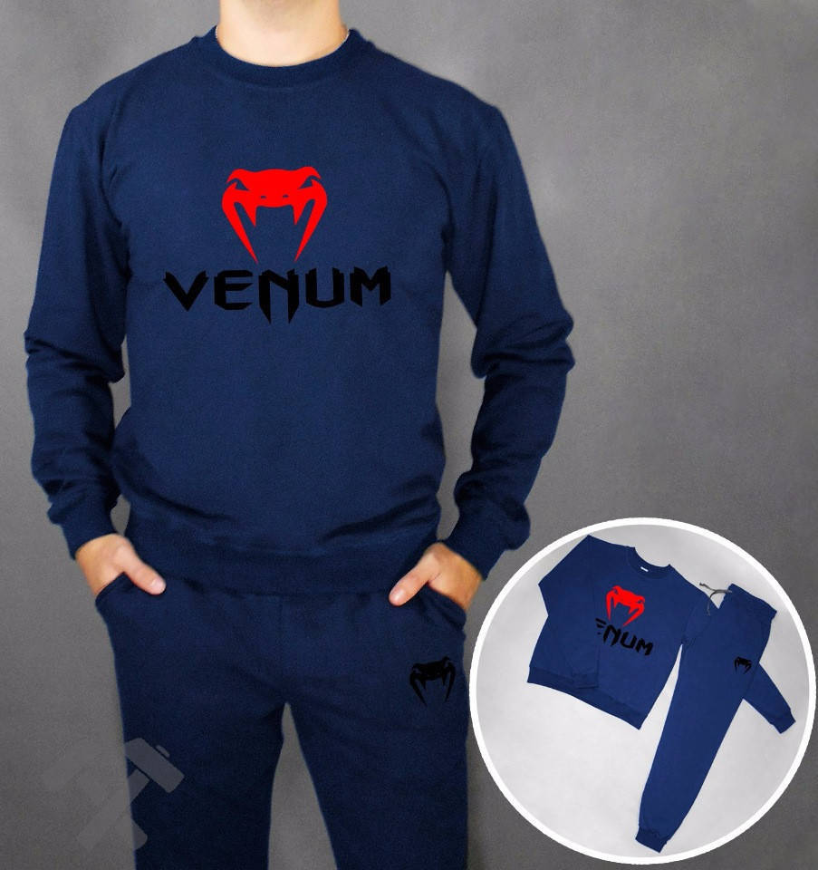 

Зимний мужской спортивный костюм для тренировок Venum( Венум), Темно-синий