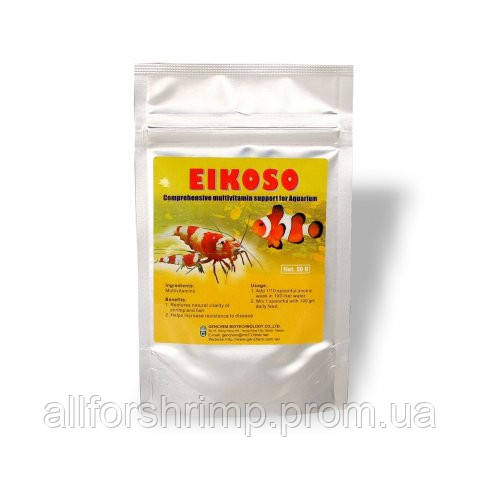 Genchem EiKOSO, витаминная добавка для подрастающих креветок и рыб в в