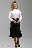 Строгая деловая женская юбка черная 52-58рр, фото 2