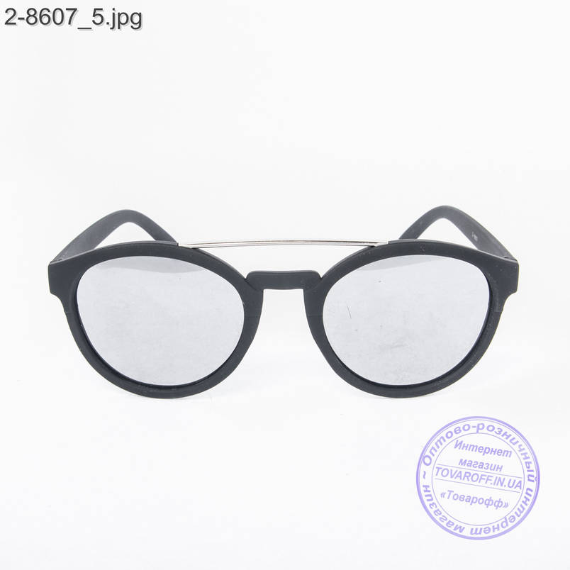 Сонцезахисні окуляри унісекс - чорні дзеркальні -2-8607, фото 2