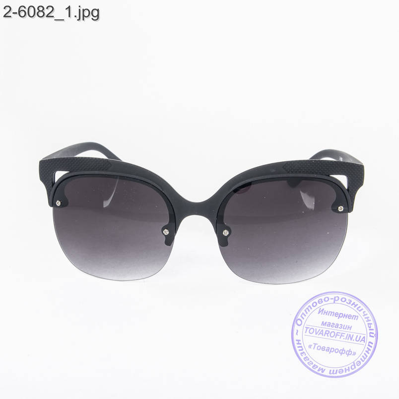 Сонцезахисні окуляри унісекс - чорні - 2-6082, фото 2