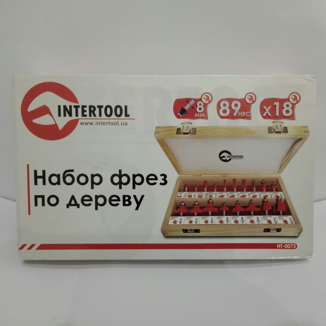 

Набор фрез по дереву Intertool HT-0073 (18 шт).