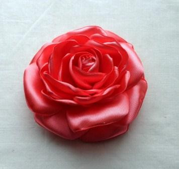 Брошь цветок из ткани ручной работы "Персиковая  роза"-купить-в интернет-магазине AnnaRose
