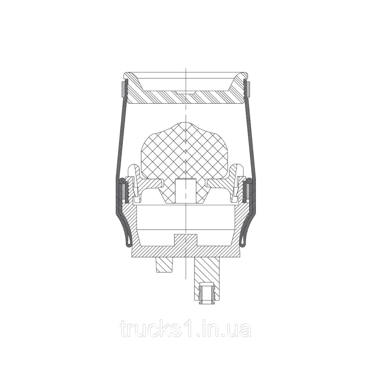 

Пневмоподушка кабіни Renault 21001C (BLACKTECH)