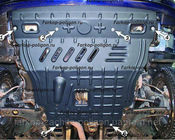 

Защита картера DAEWOO Sens L1300 c-2002 г.