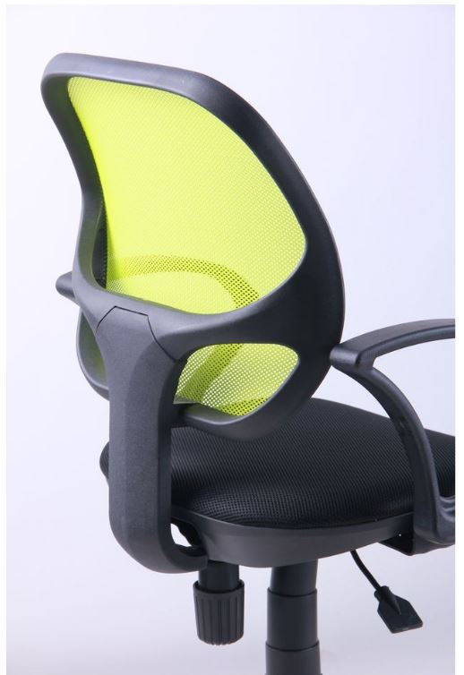 Кресло Байт/АМФ-4 сиденье Сетка черная/спинка Сетка лайм (фото 5)
