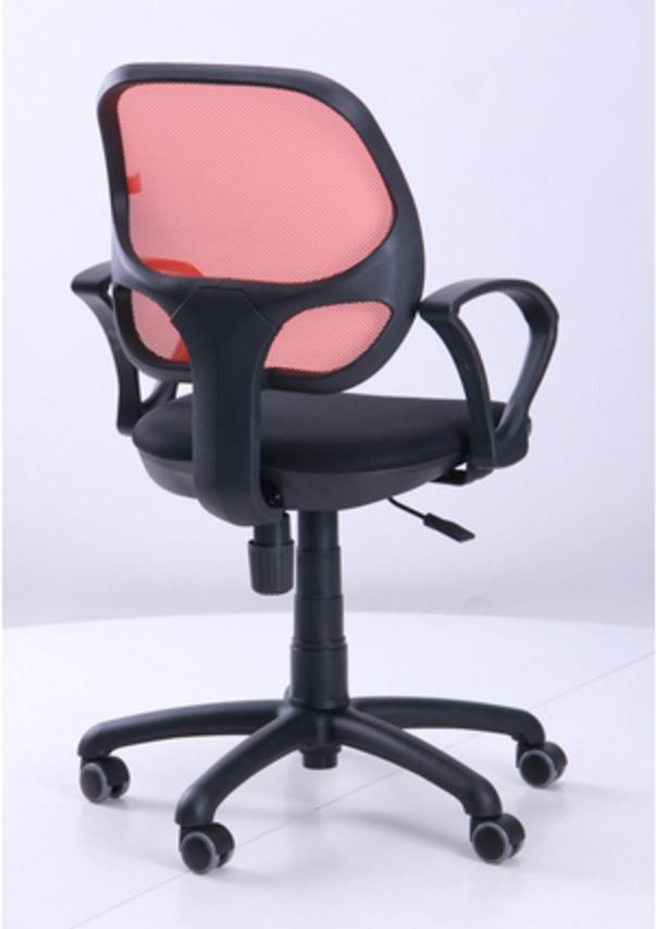 Кресло Байт/АМФ-4 сиденье Сетка черная/спинка Сетка оранжевая (фото 4)