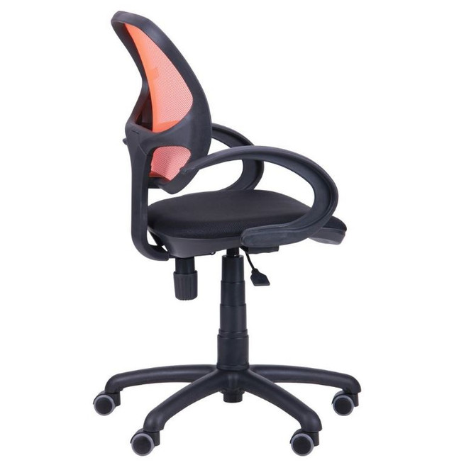 Кресло Байт/АМФ-5 сиденье Сетка черная/спинка Сетка оранжевая (фото 2)