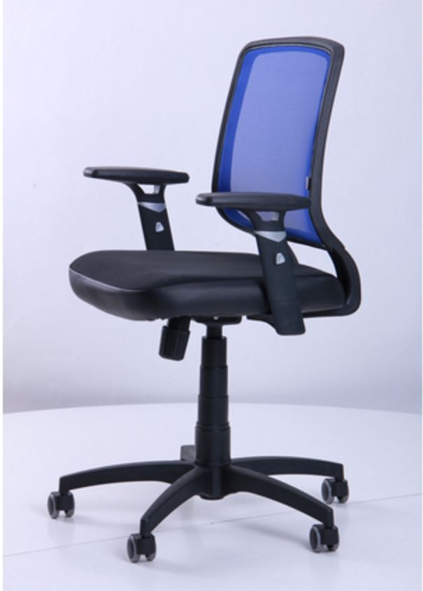 Кресло Онлайн сиденье Сетка черная/спинка Сетка синяя (фото 7)
