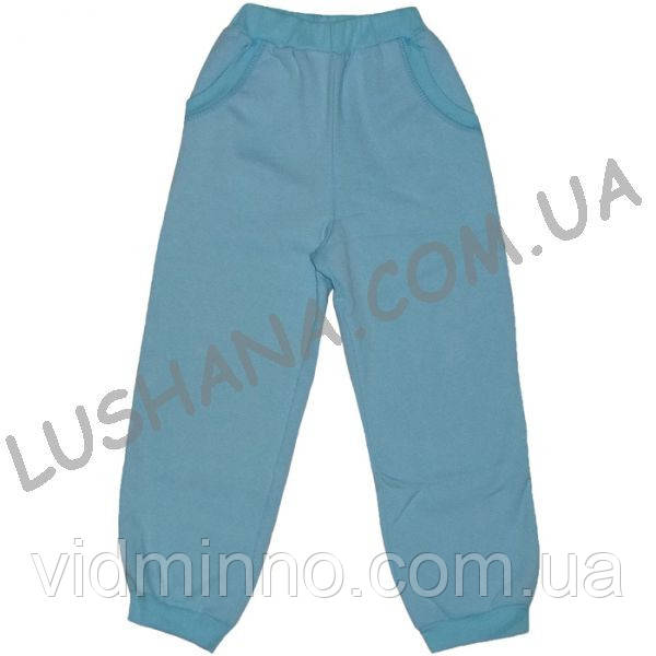 Однотонные штаны на манжете на рост 122-128 см - Трёхнитка