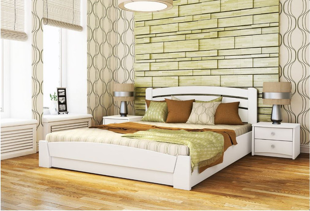 Кровать двуспальная Селена-Аури с подъёмным механизмом цвет №107 Белый акрил