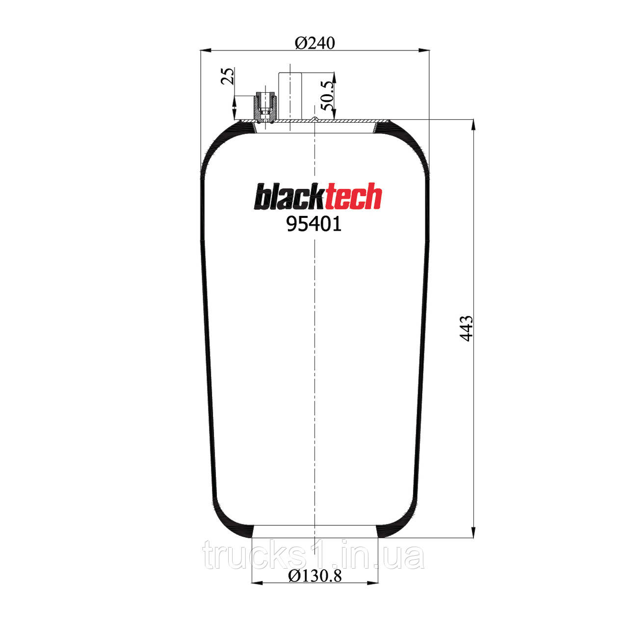 

Пневмоподушка Granning RML954012 (BLACKTECH)