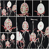 Декор изо льна "Яйцо цветы прованса" 10 см, 50см подвес (ручная работа), 50/45за 1шт. +5 гр, фото 2