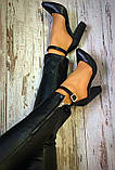 Mante! Красивые женские  кожа черного цвета босоножки туфли каблук 10 см весна лето осень, фото 7
