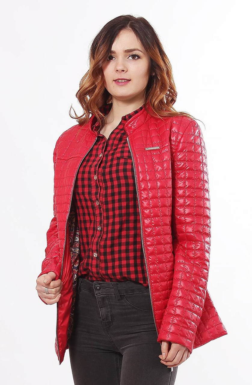 

Стильная красная куртка Саша 2-К 44-68 размеры, Красный