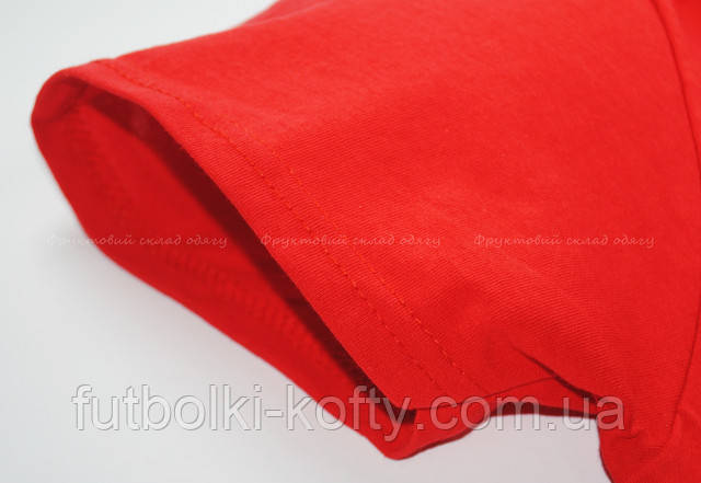 Красная женская классическая футболка