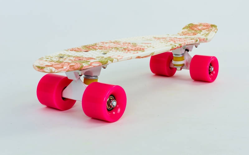 

Скейтборд пластиковый Penny с рисунком обеих сторон дека 22in ROSE