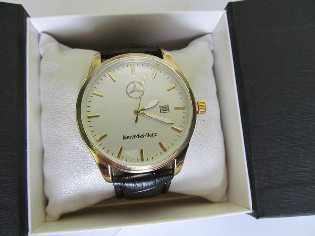 Чоловічі наручні годинники Mercedes (Мерседес), золото з білим циферблатом на руку золотисті