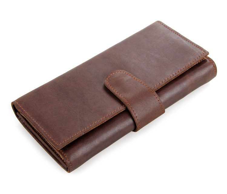 Оригинальный мужской кожаный клатч-портмоне в винтажном стиле коричневНет в наличии