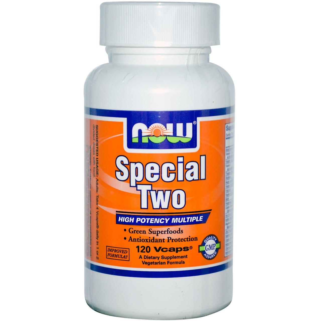 

Now Foods, Special Two, мультивитамины, 120 растительных капсул