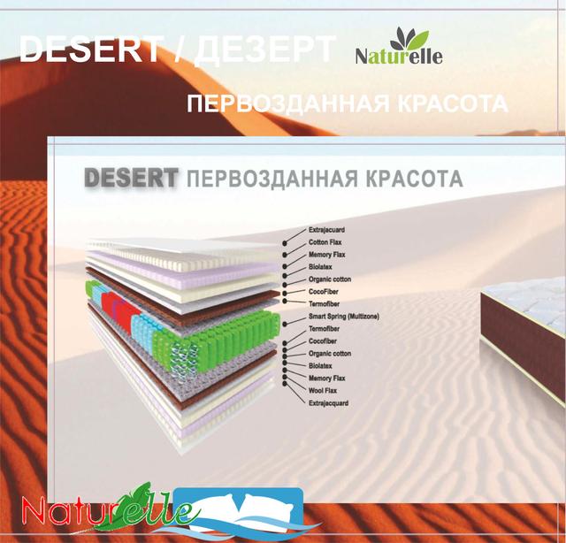 Матрас DESERT / ДЕЗЕРТ двусторонний зима-лето Пружинный блок Smart Spring Multizone (Высота 33 см)