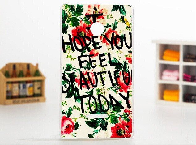 

Чехол силиконовый бампер для Microsoft Lumia 435 532 с картинкой i hope you feel beautiful today, Разные цвета