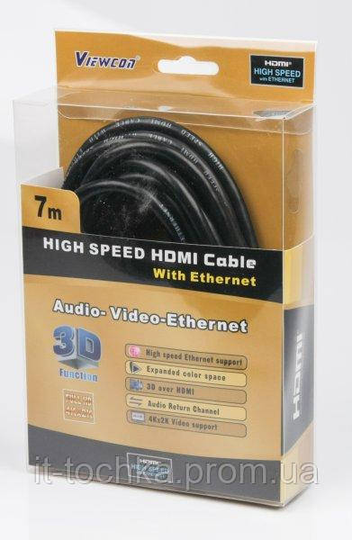 

Кабель hdmi-hdmi viewcon vc-hdmi-160-7m 7 метров v1.4 блистер