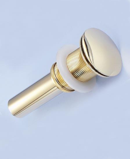Донный клапан для раковины Art Design Deco Gold с переливом золото