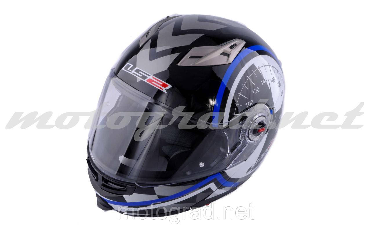 Шлем трансформер LS2 FF370 бело-синий + солнцезащитные очки