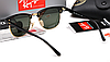 Сонцезахисні окуляри в стилі RAY BAN 3016 clubmaster black LUX, фото 7