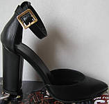 Mante! Красивые женские  кожа черного цвета босоножки туфли каблук 10 см весна лето осень, фото 6