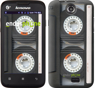

Чехол на Lenovo A390 Кассета "876u-948", Серый