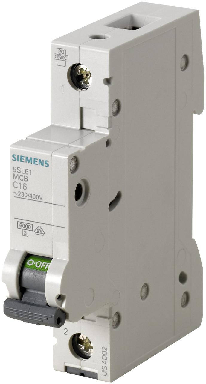 

Siemens 1-полюсный, 13A, тип B, 6kA Автоматический выключатель (5SL6113-6)