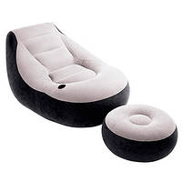 Надувное кресло с пуфиком INTEX Ultra Lounge 99*130*76 см