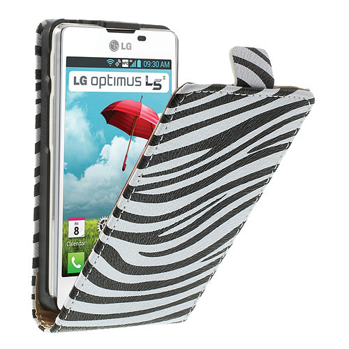 

Чехол книжка для LG Optimus L5 II E460 / E450 "Zebra Stripe"