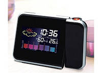 Часы метеостанция с проектором времени жидкокристаллические TABLE CLOCK. Проектор часы, фото 1
