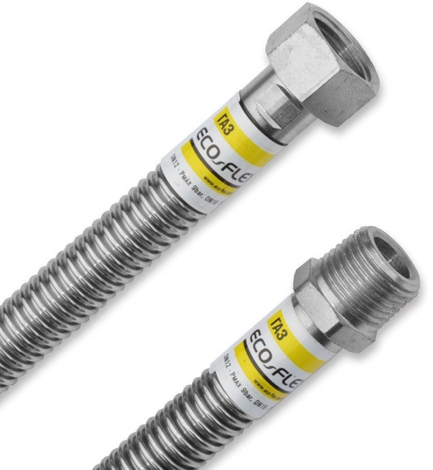 

Нержавеющие шланги для газа ECO-FLEX 1/2" ВН 1000