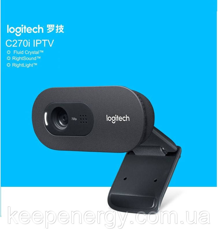 Logitech C270i IPTV - HD веб-камера для видео трансляций, Android ТВ приставок, телевизоров, ноутбуков
