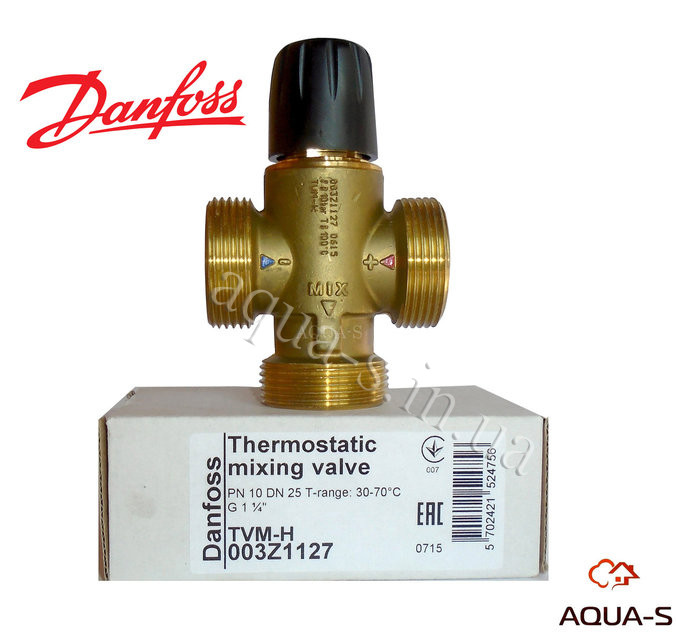 

Клапан смесительный Danfoss TVM-H DN 25 термостатический регулируемый (003Z1127), Желтый