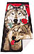 Пляжний рушник Вовк з трояндою (велюр-махра) 70х140. Код 1615-903, фото 2