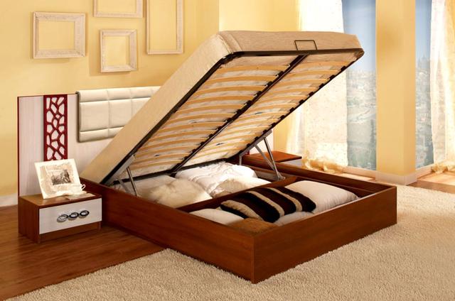 Короб кровати с подъемным мех-мом на металлическом каркасе с ламелями в комплекте с кроватью