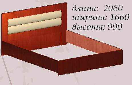 Кровать двуспальная без каркаса Наяда схема