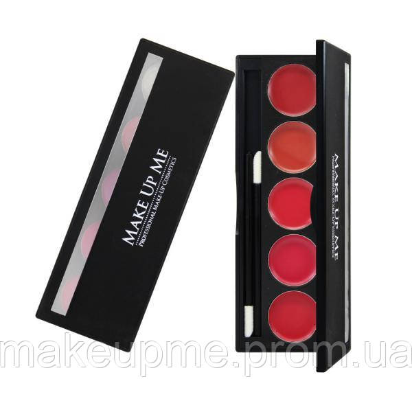 

Компактная палитра помад и блесков 5 оттенков Make Up Me L5-5 - L5-5