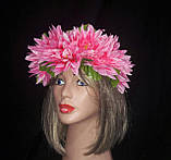 Вінок в українському стилі "Лілії" (прикраса з квітів на голову), 235/195 (ціна за 1 шт. + 40 гр.), фото 3