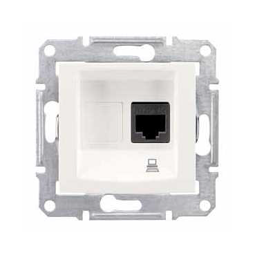 

Розетка SCHNEIDER Sedna SDN4300123 компьютерная RJ45 кат.5-е UTP 1 мод. слоновая кость