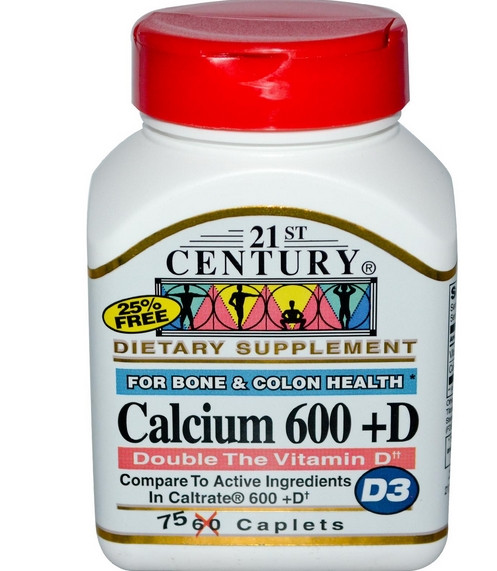 Calcium 600 D(D3), Кальций, витамин D,При остеопорозе,75 таблеток ...